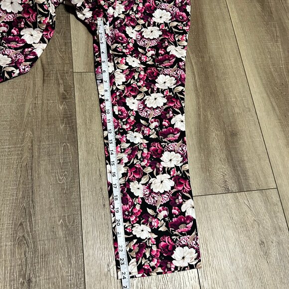 NWT White House Black Market Floral Ankle Pants Size 6S - Picture 6 of 10